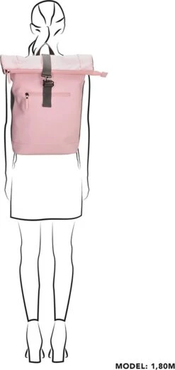 Charm London Neville Waterproof Roll Top Backpack Pink 16 Charm London Neville Waterproof Roll Top Backpack Pink -Tas Kortingswinkel 570x1200