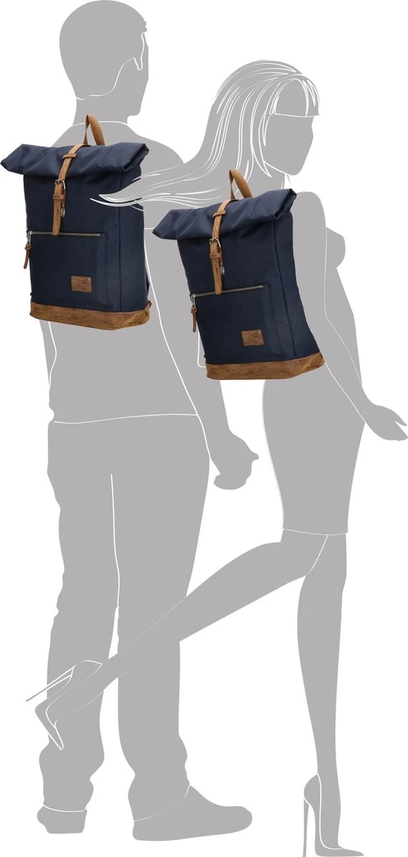 Enrico Benetti Santiago 46159 Rolltop Laptoprugzak Met 15" Laptopvak - Blauw 9 Enrico Benetti Santiago 46159 Rolltop Laptoprugzak Met 15" Laptopvak - Blauw - Afbeelding 7