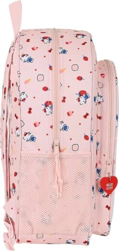 Schoolrugzak Hello Kitty Happiness Girl Roze Wit (33 X 42 X 14 Cm) -Tas Kortingswinkel 572x1200 1