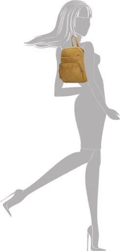 Enrico Benetti Zoë Dames Rugzak Klein - Kunstleer - Oker Geel 8 Enrico Benetti Zoë Dames Rugzak Klein - Kunstleer - Oker Geel -Tas Kortingswinkel 575x1200 17