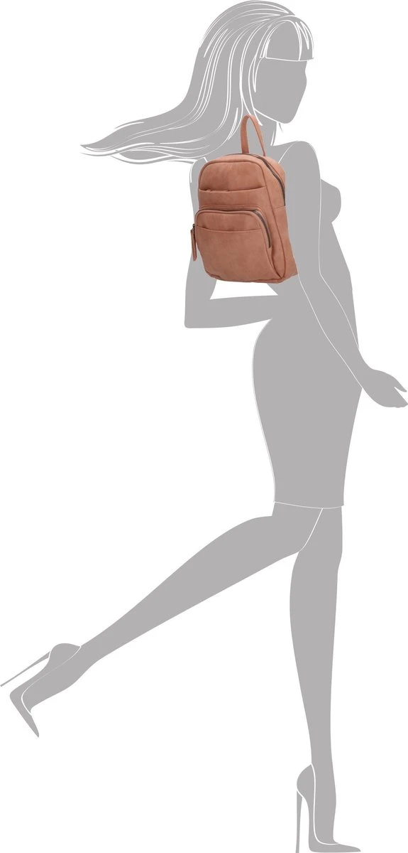 Enrico Benetti Zoë Dames Rugzak Klein - Kunstleer - Misty Rose 4 Enrico Benetti Zoë Dames Rugzak Klein - Kunstleer - Misty Rose - Afbeelding 2