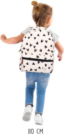 Kidzroom Lucky Me - Rugzak - 2 T/m 6 Jaar - Wit - Hartjes -Tas Kortingswinkel 577x1200 2