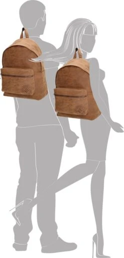 Enrico Benetti Madrid 54541 Laptoprugzak 14" Laptovak - Kunstleer - Bruin -Tas Kortingswinkel 578x1200 1