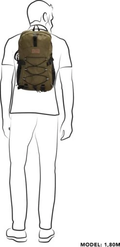 Beagles Originals Outdoor Originals Rugzak 13,3 Inch (29,4x16,6 Cm.) - Olijfgroen -Tas Kortingswinkel 585x1200 1