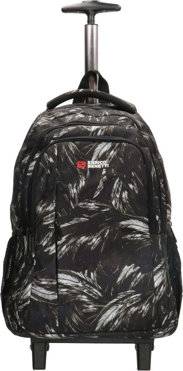 Enrico Benetti Trolleyrugzak - Rugzak Trolley - 2 Wielen - Zwart 3 Enrico Benetti Trolleyrugzak - Rugzak Trolley - 2 Wielen - Zwart