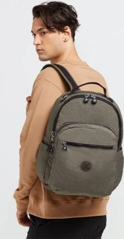 Kipling SEOUL Rugzak, 27 Liter, 15 Inch Laptopvak - Green Moss -Tas Kortingswinkel 623x1200 1