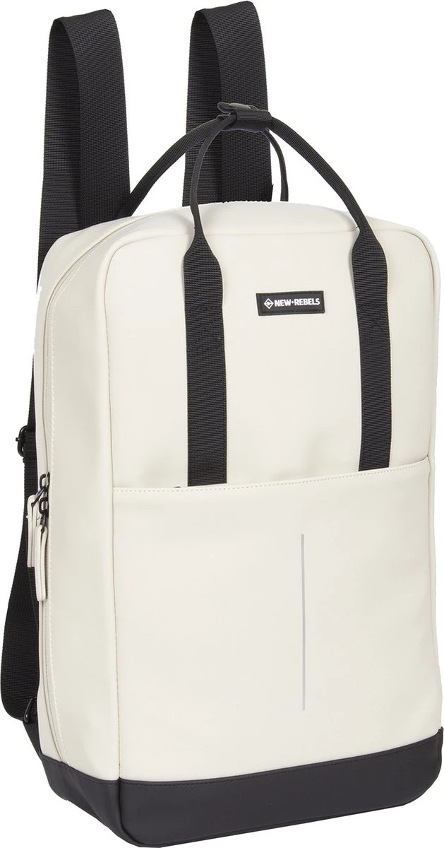 New Rebels® Julan - Rugtas - Beige - Waterbestendig - 42x12x28cm - Rugzak / Backpack 3 New Rebels® Julan - Rugtas - Beige - Waterbestendig - 42x12x28cm - Rugzak / Backpack