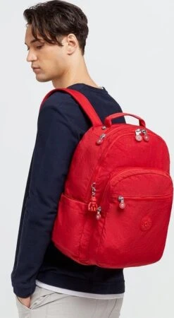 Kipling SEOUL Rugzak, 27 Liter, 15 Inch Laptopvak - Red Rouge -Tas Kortingswinkel 659x1200