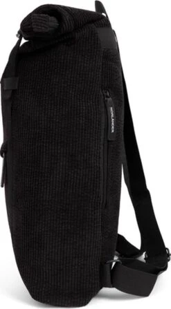 Norlander Vintage Ribbel Rugzak - Zwart - Corduroy - 28 Liter -Tas Kortingswinkel 663x1200
