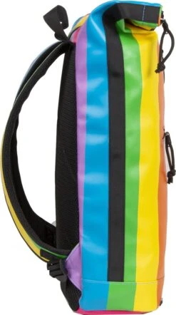 New Rebels® Mart - Rugtas - Regenboog - Waterbestendig - Roll-top - 151413121087.9 - 35x10x46cm - Rugzak / Backpack -Tas Kortingswinkel 670x1200