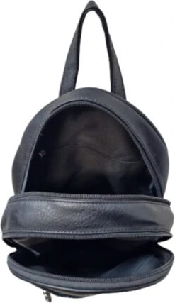 Rugzak Soepele Zwarte PU-Leer 10 Rugzak Soepele Zwarte PU-Leer -Tas Kortingswinkel 694x1200 3