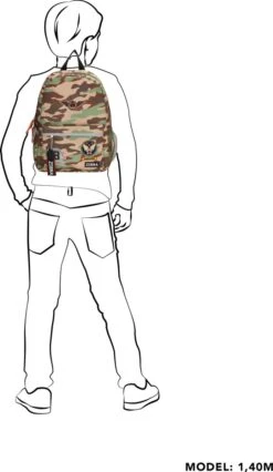 Zebra Trends School Backpack Green Camo -Tas Kortingswinkel 695x1200 10