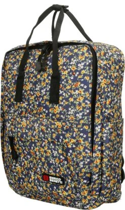 Enrico Benetti San Jose Rugzak - 13" Laptop - 10.5 Liter - 46212 - Blauw Met Madeliefjes -Tas Kortingswinkel 712x1200 1
