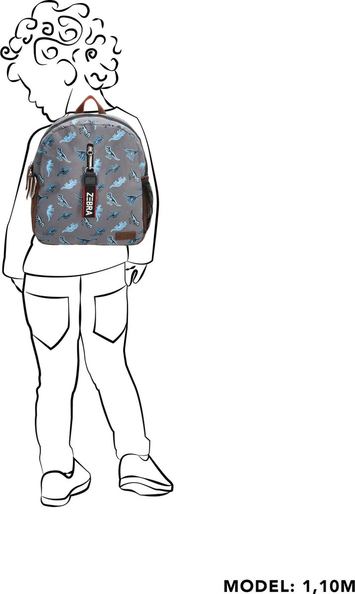 Zebra Rugzak Dino X-Ray Blauw Rugtas + Dino Ei 9 Zebra Rugzak Dino X-Ray Blauw Rugtas + Dino Ei - Afbeelding 7