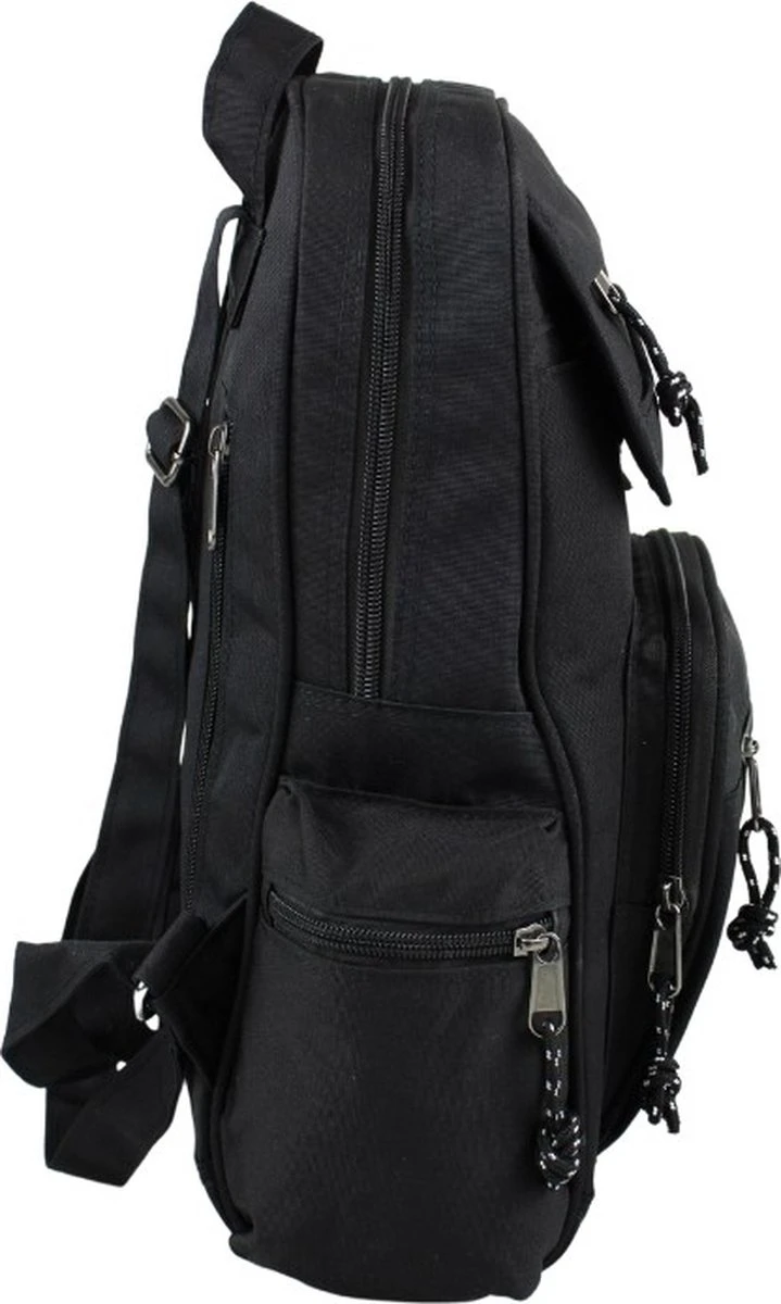 Fana Bags Unisex Rugtas Zwart | Polyester | Lichtgewicht Dames Rugzak | Vrije Tijd | Outdoor | Kleine Heren Rugtas | Veel Vakken | Mini Rugzak 4 Fana Bags Unisex Rugtas Zwart | Polyester | Lichtgewicht Dames Rugzak | Vrije Tijd | Outdoor | Kleine Heren Rugtas | Veel Vakken | Mini Rugzak - Afbeelding 2