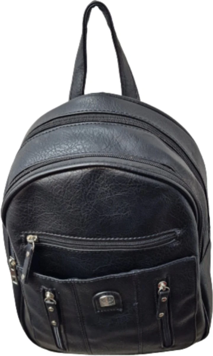 Rugzak Soepele Zwarte PU-Leer 7 Rugzak Soepele Zwarte PU-Leer - Afbeelding 5