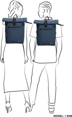 Beagles Originals Urban Originals 17,3" Laptop Rugzak - Blauw -Tas Kortingswinkel 739x1200 8