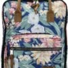 Enrico Benetti Santiago 46180 Laptoprugzak Met 17" Laptopvak - Donkerblauw Bloemen Print -Tas Kortingswinkel 743x1200 2