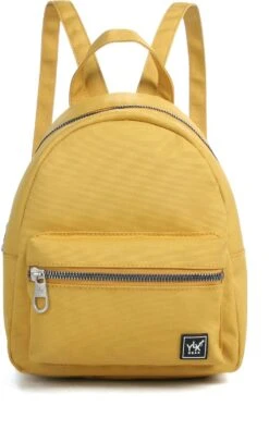 YLX Mini Backpack Voor Dames. Oker Geel. Recycled Rpet Materiaal. Gerecyclede Plastic Flessen. Eco-friendly. Mini Rugzak - Dames - Vrouwen - Tieners - Meiden