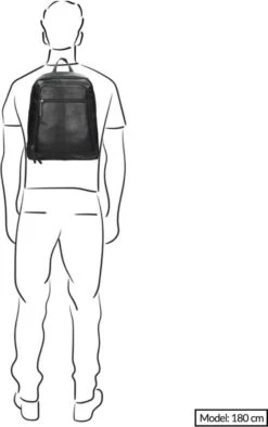 Chesterfield James Leren Laptop Rugzak - 14 Inch - Zwart -Tas Kortingswinkel 752x1200 6