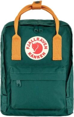 Fjallraven Fjällräven Kånken Mini Unisex Rugzak - Arctic Green-Spicy Orange