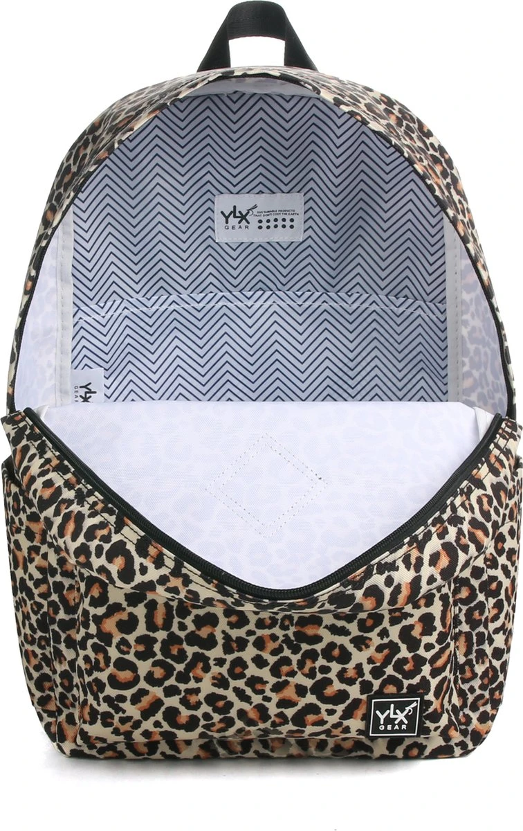 YLX Finch Rugzak. Luipaarden Print. Recyceld Rpet Materiaal. Gerecyclede Plastic Flessen - Eco Friendly. Volwassenen - Tieners - Middelbare Scholieren - Dames - Meisjes. 14" Laptop Sleeve. Backpack - Schooltas - Rugzak 6 YLX Finch Rugzak. Luipaarden Print. Recyceld Rpet Materiaal. Gerecyclede Plastic Flessen - Eco Friendly. Volwassenen - Tieners - Middelbare Scholieren - Dames - Meisjes. 14" Laptop Sleeve. Backpack - Schooltas - Rugzak - Afbeelding 4