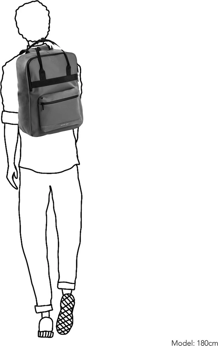 Daniel Ray Birmingham Waterproof Rugtas 15.6" Antraciet 4 Daniel Ray Birmingham Waterproof Rugtas 15.6" Antraciet - Afbeelding 2