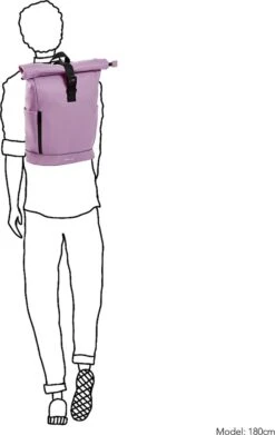 Daniel Ray Highlands Rolltop Laptop Rugzak Waterproof - 15,6 Inch - Lichtpaars -Tas Kortingswinkel 758x1200 4