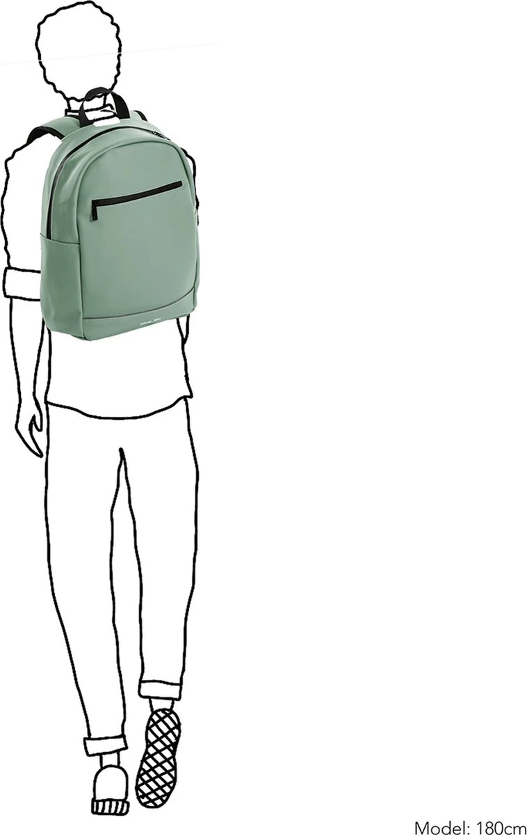 Daniel Ray Montgomery Waterproof Rugtas 14" Mint Groen 4 Daniel Ray Montgomery Waterproof Rugtas 14" Mint Groen - Afbeelding 2