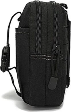 Merkloos Nylon Heuptas Waterdicht - Outdoor - Anti-Diefstal - Zwart - Met Survival Card - 34x25,2 Cm -Tas Kortingswinkel 759x1200 12