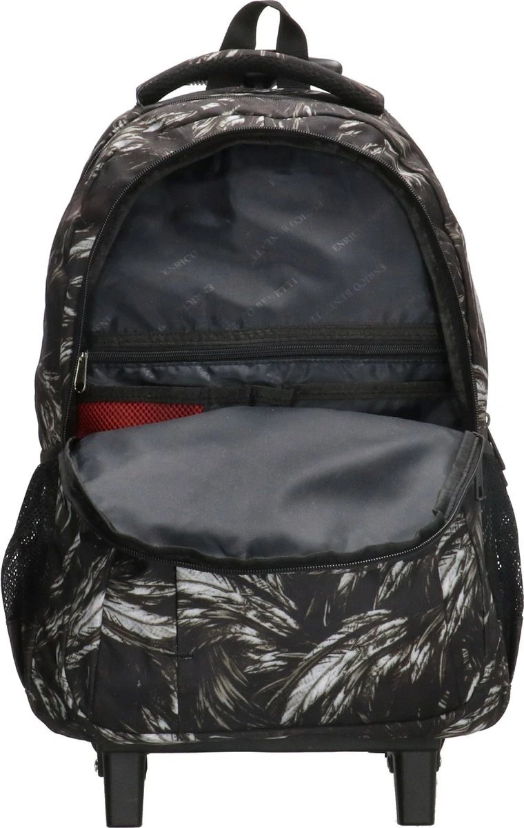 Enrico Benetti Trolleyrugzak - Rugzak Trolley - 2 Wielen - Zwart 6 Enrico Benetti Trolleyrugzak - Rugzak Trolley - 2 Wielen - Zwart - Afbeelding 4