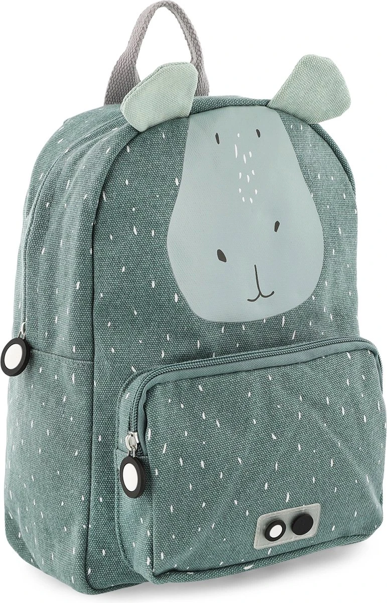 Trixie Hippo Kinderrugzak / Rugtas / Schooltas - Backpack - 12 Liter - Katoen - Blauw 15 Trixie Hippo Kinderrugzak / Rugtas / Schooltas - Backpack - 12 Liter - Katoen - Blauw - Afbeelding 13