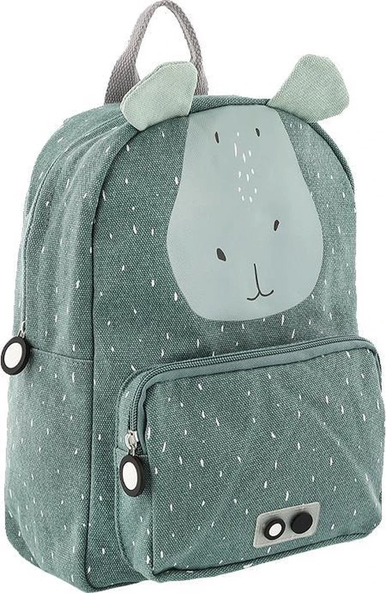 Trixie Hippo Kinderrugzak / Rugtas / Schooltas - Backpack - 12 Liter - Katoen - Blauw 5 Trixie Hippo Kinderrugzak / Rugtas / Schooltas - Backpack - 12 Liter - Katoen - Blauw - Afbeelding 3