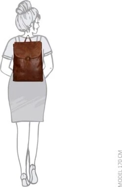 Bear Design Rox Leren Laptop Rugzak - Cognac -Tas Kortingswinkel 783x1200 24