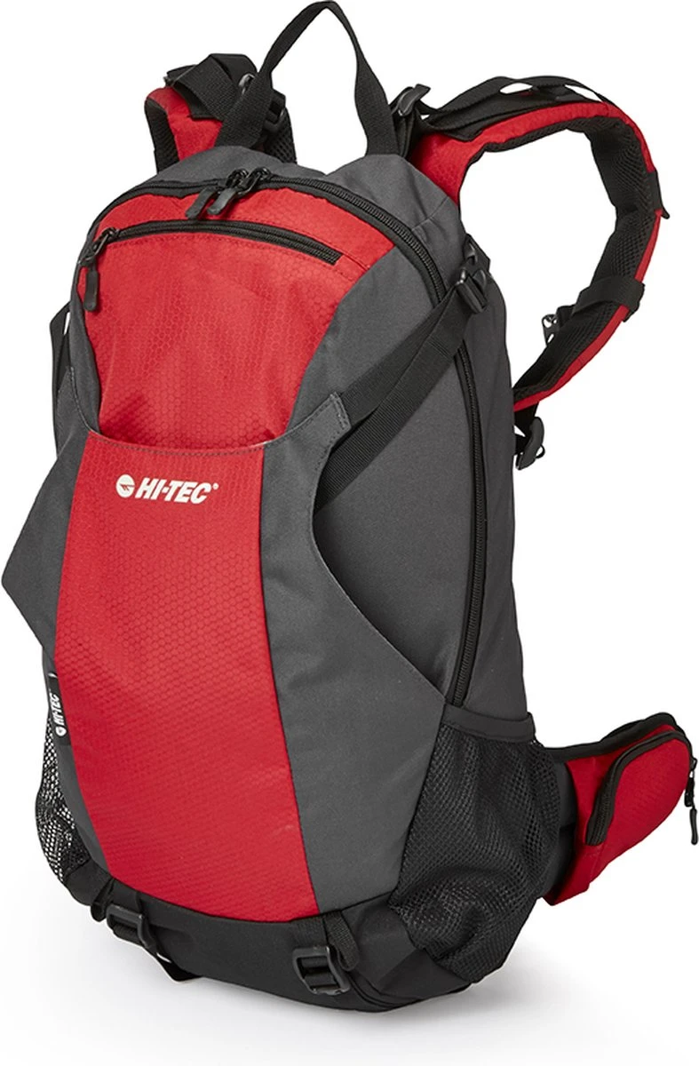 Hi-Tec Hi -Tec Rugzak 35L - Verstelbare Schouderbanden - Heup Band - Meerdere Opbergvakjes - Mesh-Vakjes Voor Flessen - Perfect Voor Wandelen - Rood/Grijs/ Zwart 3 Hi-Tec Hi -Tec Rugzak 35L - Verstelbare Schouderbanden - Heup Band - Meerdere Opbergvakjes - Mesh-Vakjes Voor Flessen - Perfect Voor Wandelen - Rood/Grijs/ Zwart