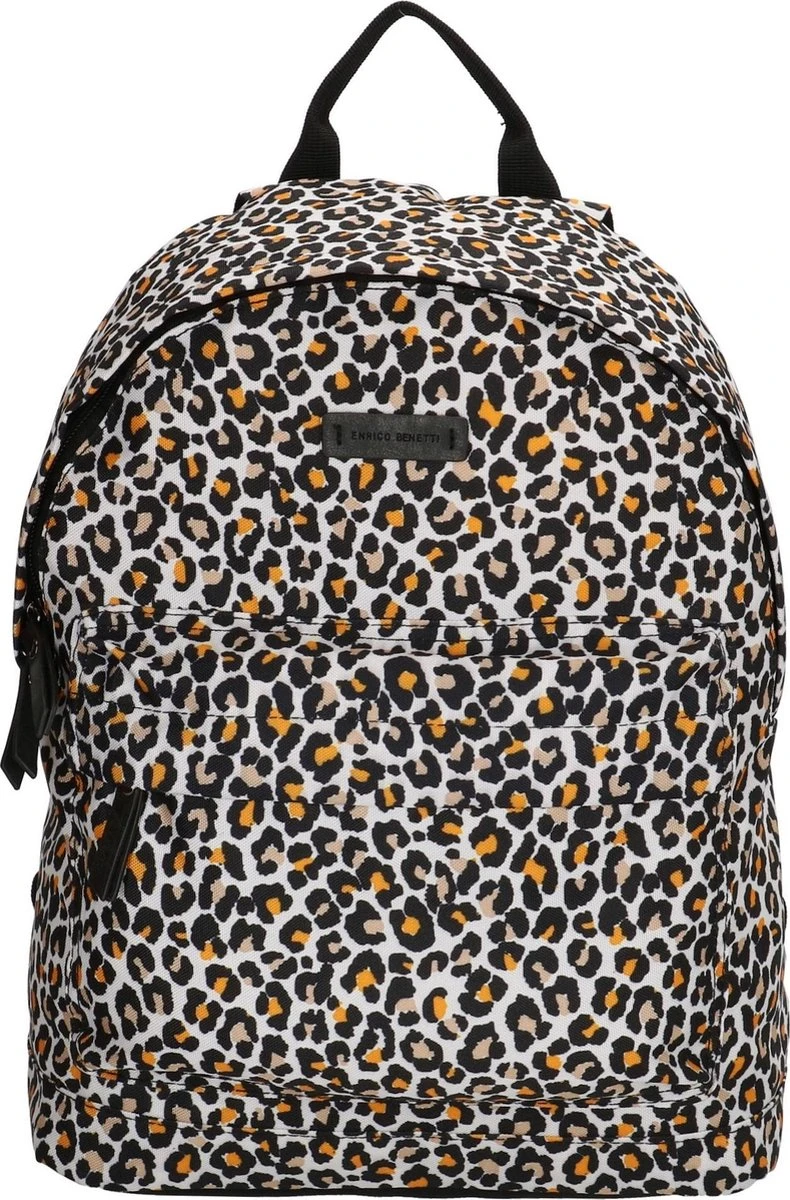 Enrico Benetti Bunbury Rugzak Met Tabletvak - 46139 - Panterprint Oker Geel 3 Enrico Benetti Bunbury Rugzak Met Tabletvak - 46139 - Panterprint Oker Geel