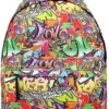 Miss Lulu Rugzak - 22,61 Liter - Graffiti (e1401g) -Tas Kortingswinkel 797x1200 20