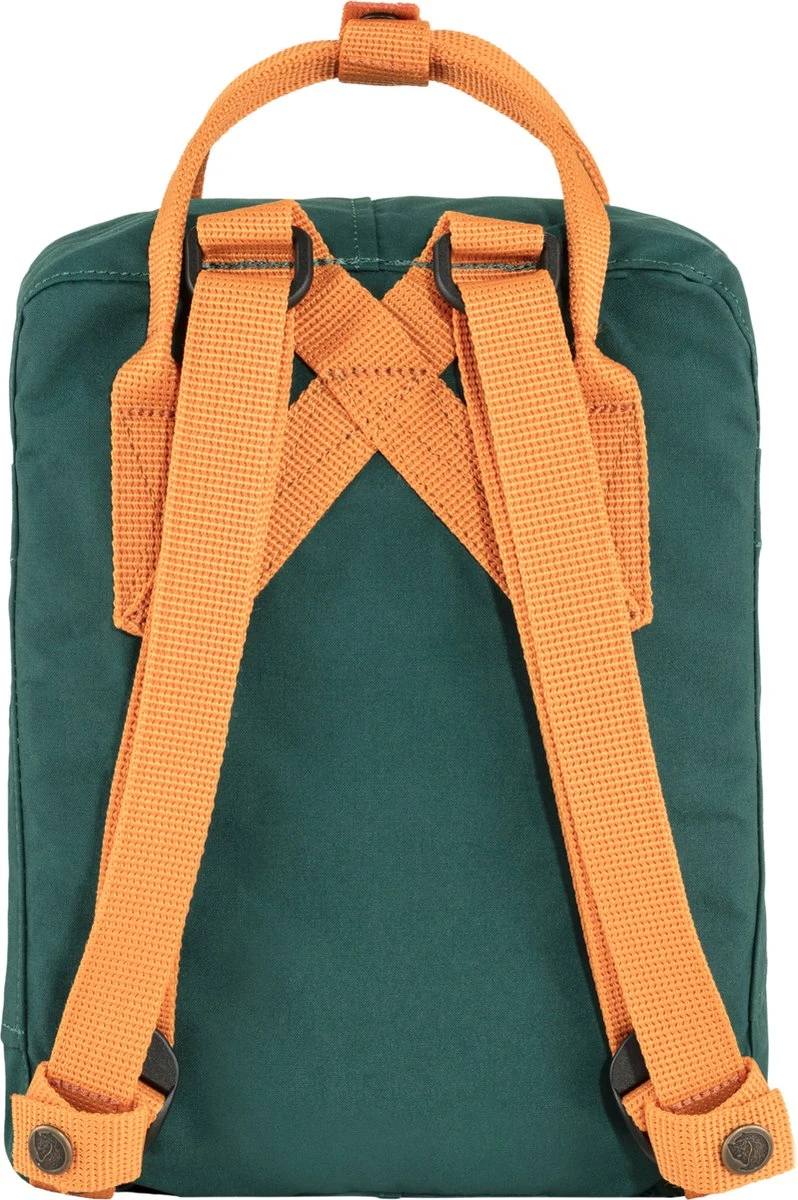 Fjallraven Fjällräven Kånken Mini Unisex Rugzak - Arctic Green-Spicy Orange 5 Fjallraven Fjällräven Kånken Mini Unisex Rugzak - Arctic Green-Spicy Orange - Afbeelding 3