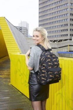 Enrico Benetti Nairobi Laptoprugzak 14 Inch - 46179 - Panter Zwart -Tas Kortingswinkel 800x1200 44