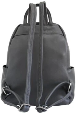 AmbraModa Italiaanse Rugtas, Rugzak Tas, Handtas, Rugzak, Voor Dames Gemaakt Van Echt Leer GL029 Donkergrijs -Tas Kortingswinkel 800x1200 57