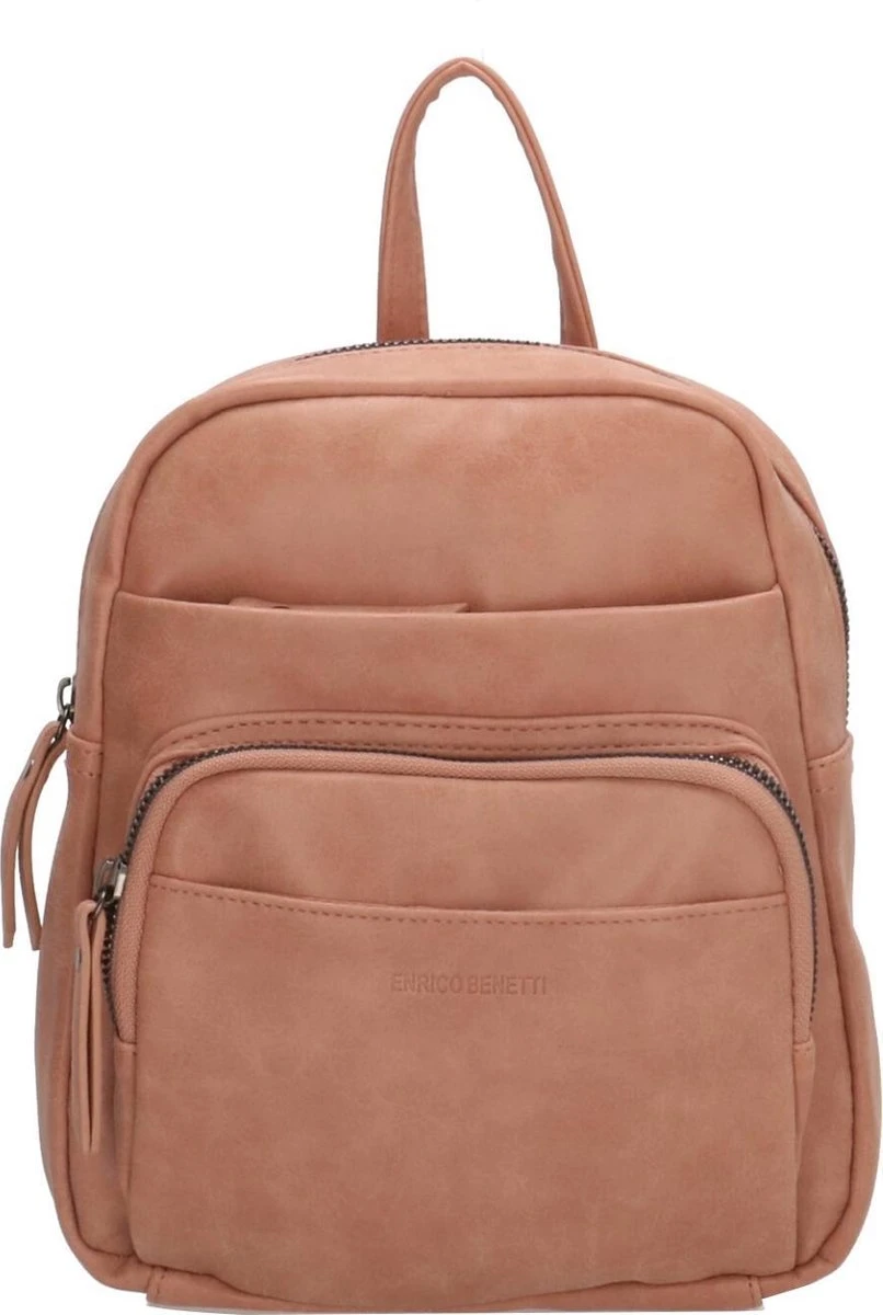 Enrico Benetti Zoë Dames Rugzak Klein - Kunstleer - Misty Rose 3 Enrico Benetti Zoë Dames Rugzak Klein - Kunstleer - Misty Rose
