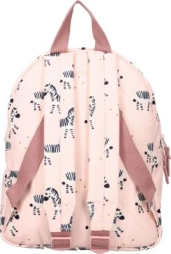 Kidzroom To The Zoo Rugzak 2 T/m 6 Jaar - Roze - Zebra -Tas Kortingswinkel 808x1200 26