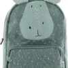 Trixie Hippo Kinderrugzak / Rugtas / Schooltas - Backpack - 12 Liter - Katoen - Blauw