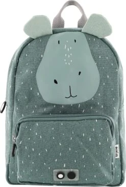 Trixie Hippo Kinderrugzak / Rugtas / Schooltas - Backpack - 12 Liter - Katoen - Blauw