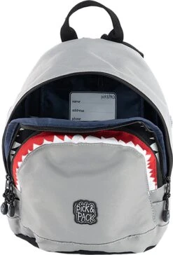 Pick & Pack Shark Shape Kinderrugzak - Grey 37 Pick & Pack Shark Shape Kinderrugzak - Grey -Tas Kortingswinkel 814x1200 12