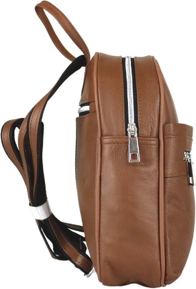 Fana Bags - Dames Rugtas Leer Cognac - Leren Rugtas Dames - Kleine Leren Rugzak Dames - Stijlvolle Rugzak Dames 4 Fana Bags - Dames Rugtas Leer Cognac - Leren Rugtas Dames - Kleine Leren Rugzak Dames - Stijlvolle Rugzak Dames - Afbeelding 2