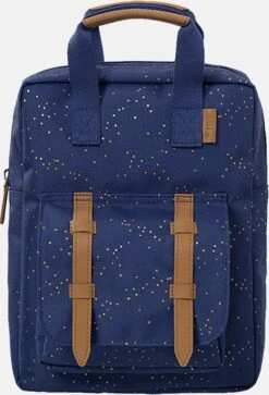 Fresk Rugzak Indigo Dots - Kinderrugzak - Boekentas Kleuterschool - Peuter Zak - Blauw Met Gouden Dots