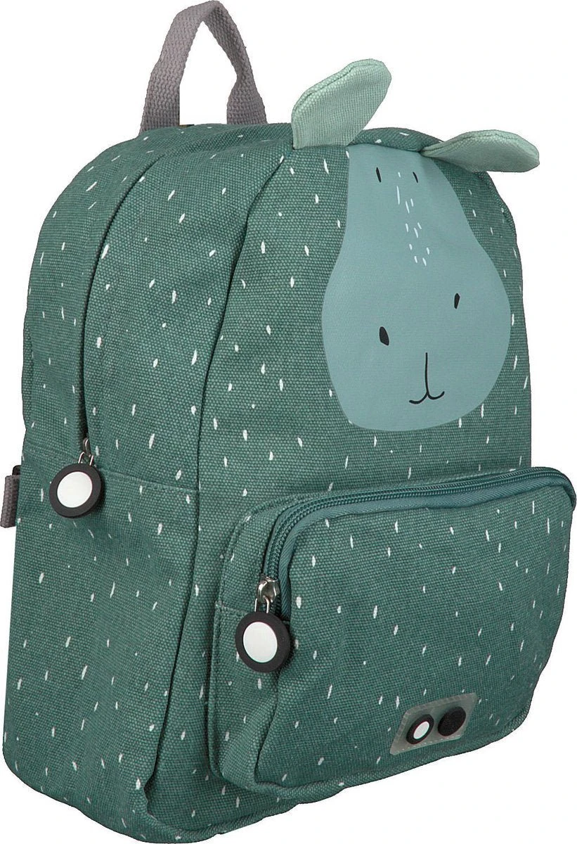 Trixie Hippo Kinderrugzak / Rugtas / Schooltas - Backpack - 12 Liter - Katoen - Blauw 4 Trixie Hippo Kinderrugzak / Rugtas / Schooltas - Backpack - 12 Liter - Katoen - Blauw - Afbeelding 2