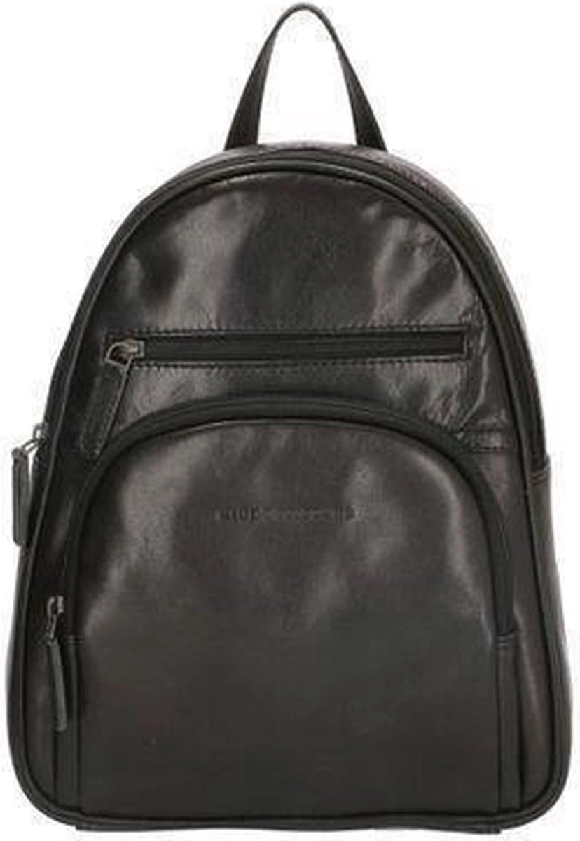 Old West Leren Dames Rugzak San Antonio M - Zwart 19 Old West Leren Dames Rugzak San Antonio M - Zwart - Afbeelding 17