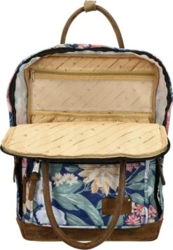 Enrico Benetti Santiago 46180 Laptoprugzak Met 17" Laptopvak - Donkerblauw Bloemen Print -Tas Kortingswinkel 830x1200 5